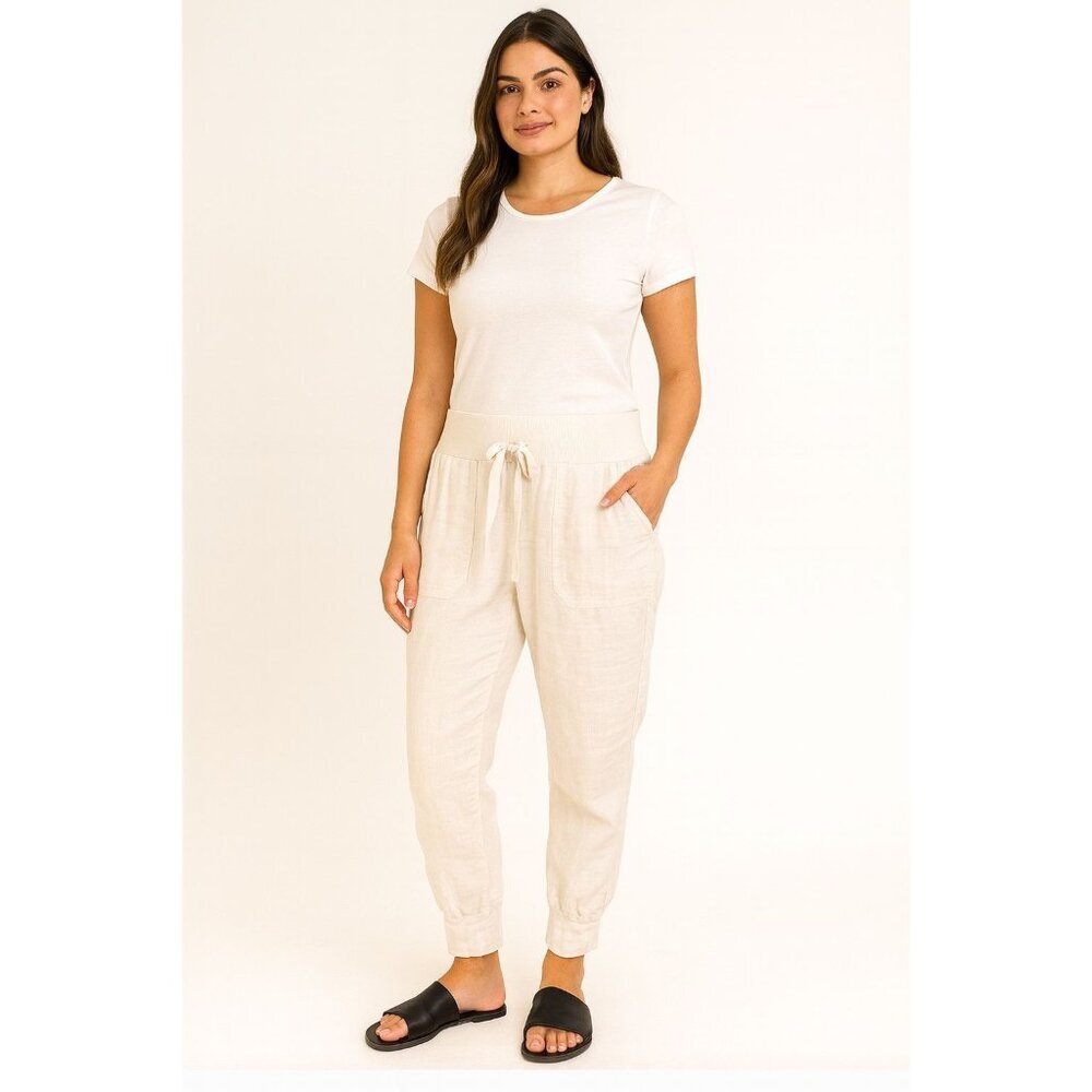 Calvin Klein Women's Quick Dry Casual Pants Pull On Ankle length White Size XL
